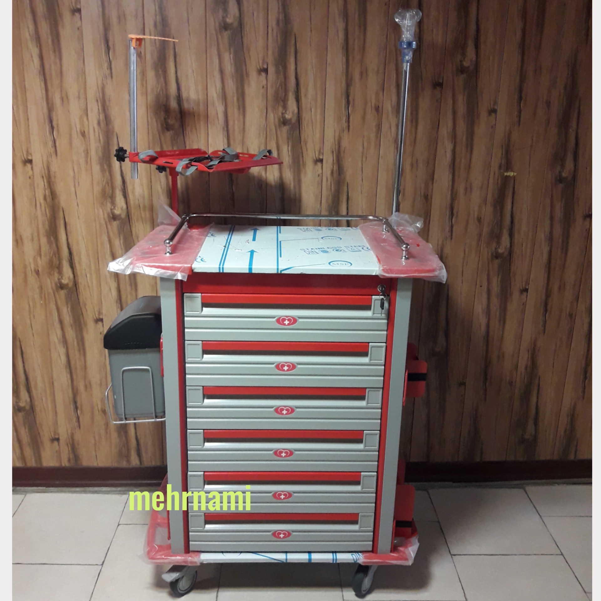 ترالی اورژانس مطب شرکت تجهیزات پزشکی مهرنامی